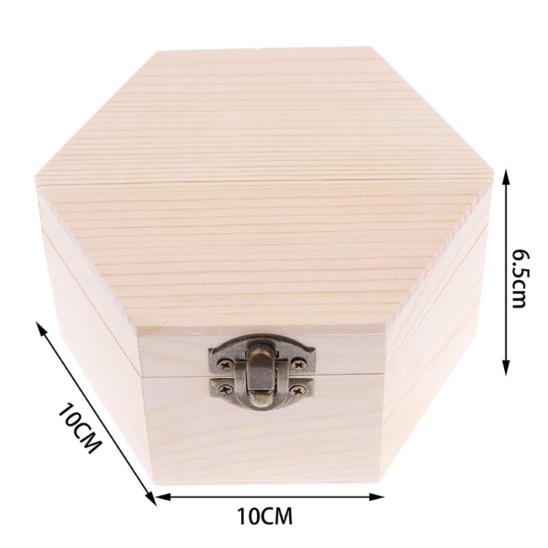 Retro Jewelry Box Desktop Natural Wood Clamshell Storage Hand Decoration Wooden Box Postcard Storage Box: J