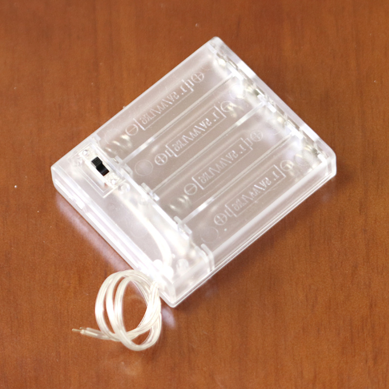Transparent 2AA/3AA/4AA Batterie Halter AA Batterie Box Mit Schalter Neue AA Batterie Fall Mit Linie 3v 4,5 v 6v AA Batterien Box: green