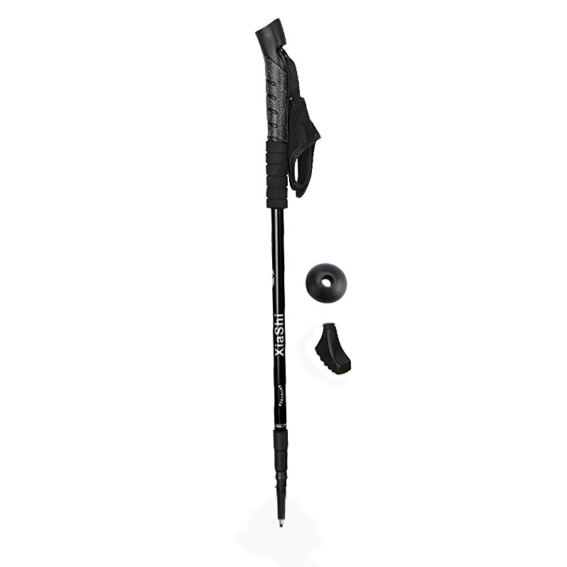 Nordic Walking Poles Adjustable Trekking Poles Telescopic 68-135 cm Anti Shock Nordic Walking Sticks Telescopic Hiking Stick: Black