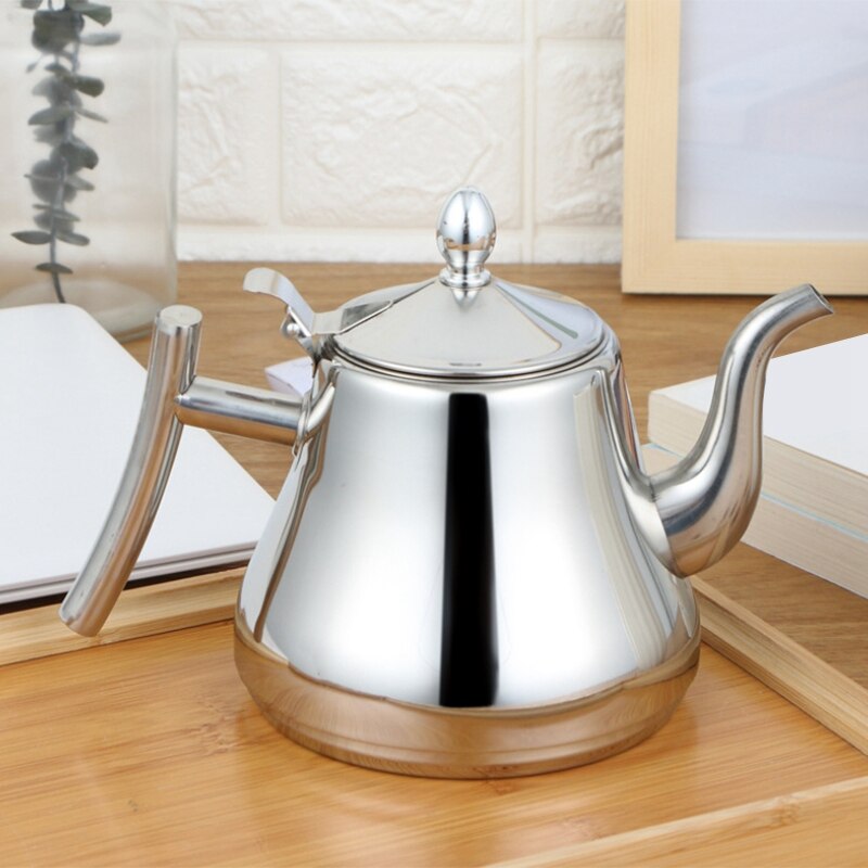 1000 Ml Stainless Steel Teapot with Removable Strainer,Coffee Pot ,Induction Cooker Tea Kettle Water Kettle