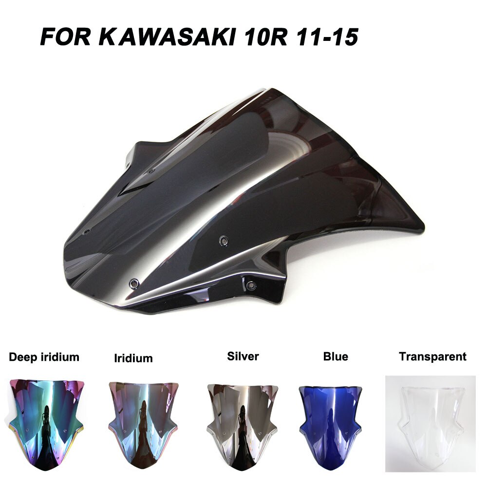 For 11-15 Kawasaki Ninja ZX-10R ZX10R Motorcycle Windscreen Windshield Wind Deflectors Accessories