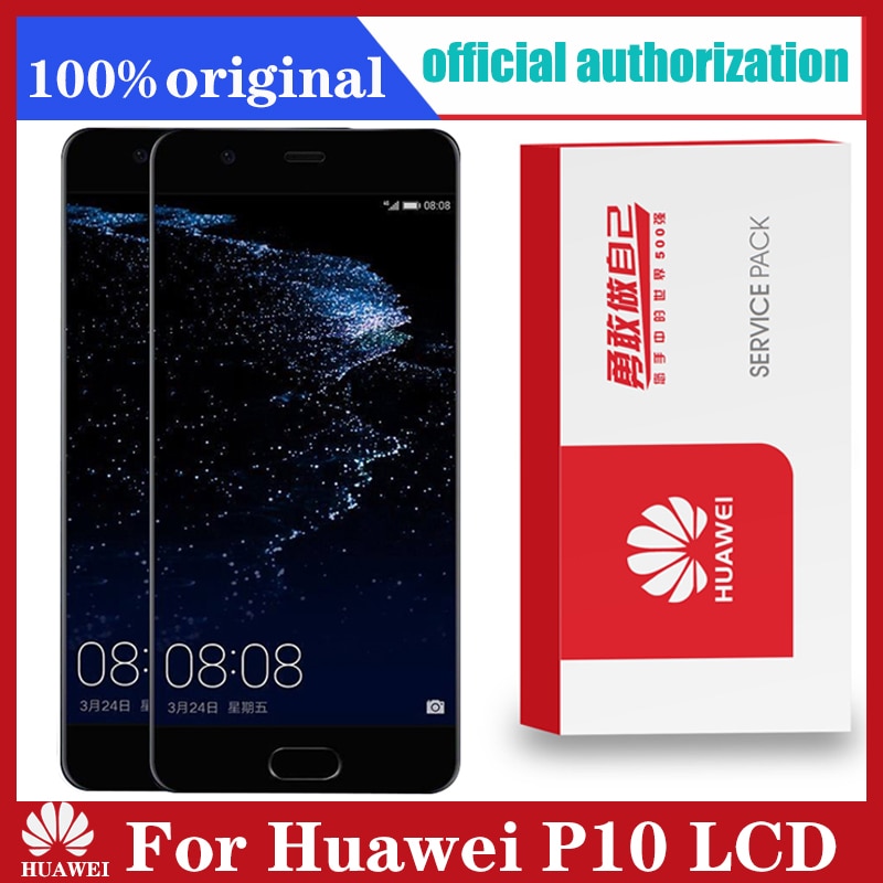 Oryginalny 5.1 ''wyświetlacz z ramką zamiennik dla Huawei P10 LCD z ekranem dotykowym Digitizer zgromadzenie VTR-L09 VTR-L10 VTR-L29