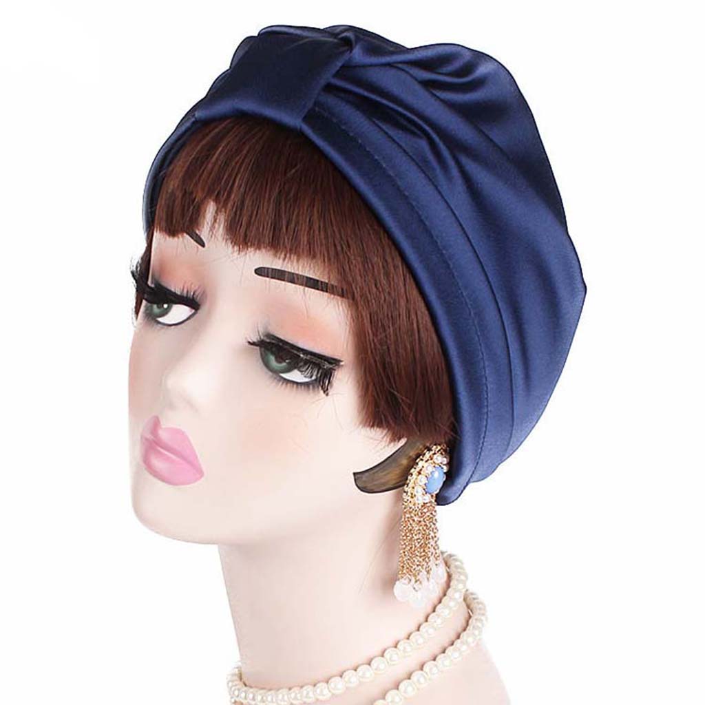 Silk Sleep Hat Wraps Night Cap Hair Care Bonnet Womens Hat