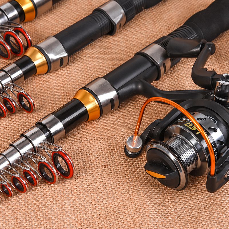 1m 1.2m 1.5m Telescopic Fishing Rod Portable Spinning Fishing Rod Pole Travel Sea Boat Rock Fishing Accessories Tool