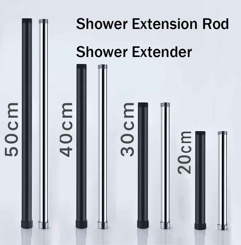 Dusche Verlängerung Grau Schwarz Dusche Verlängerung Stange Dusche Halterung 30\40\50 cm Dusche Verlängerung Stange Steigleitung Rohr Schlecht zubehör
