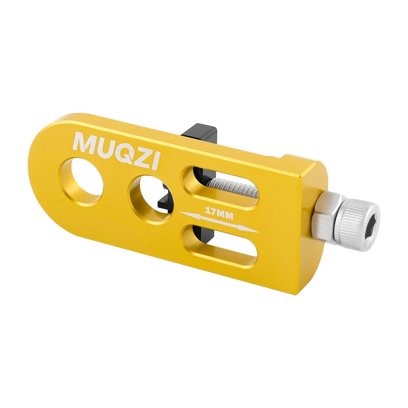 MUQZI Bicycle Chain Tensioner Single Speed Bike Chain Tension Adjuster Folding Fixed Gear Bike Chain Adjuster: YELLOW