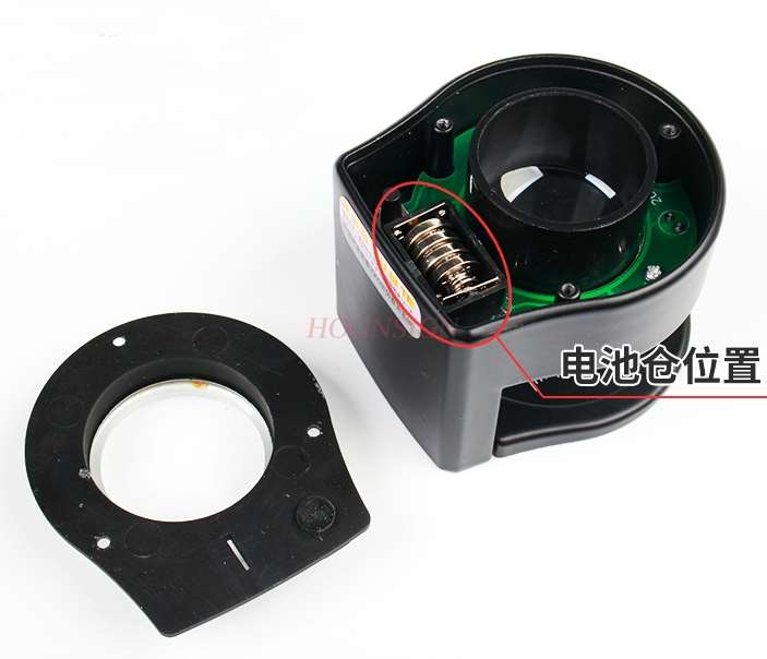 magnifying equipment Magnifying glass 30 times with light metal portable handheld scale led white purple light banknote