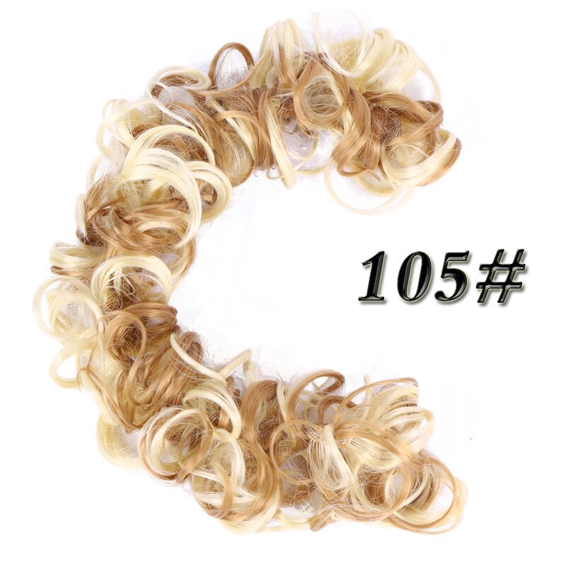 AILIADE moño de extensiones de pelo sintético moño rizado Twining Donut moño para el cabello pieza de cabello o Scrunchie cabello recogido pelo: 4/30HL