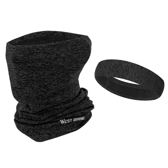 ovest bicicletta Ciclismo Viso Maschera Della fascia Degli Uomini di sport Sudore fascia Antivento collo più caldo Bandana Panno Morbido di Inverno Della Bicicletta Della Bici Maschere: buio impostato