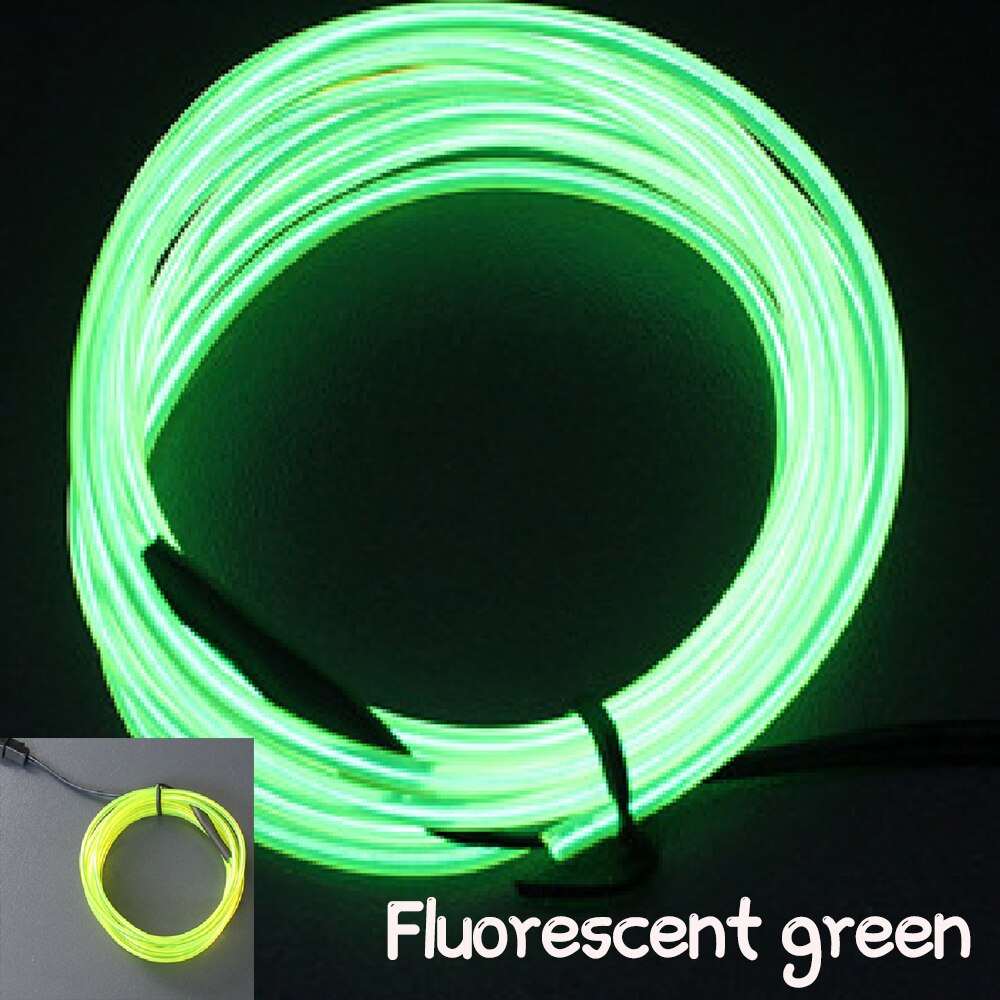 Brilho el fio cabo led neon festa de dança natal trajes diy roupa luminosa luz do carro decoração roupas bola rave 1m/3m/5m: 02