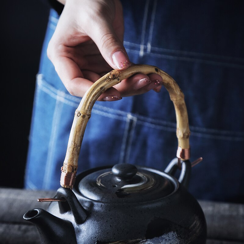 Tetera de cerámica japonesa, juego de té Kungfu, tetera de filtro grande para el hogar, tetera para hotel y restaurante