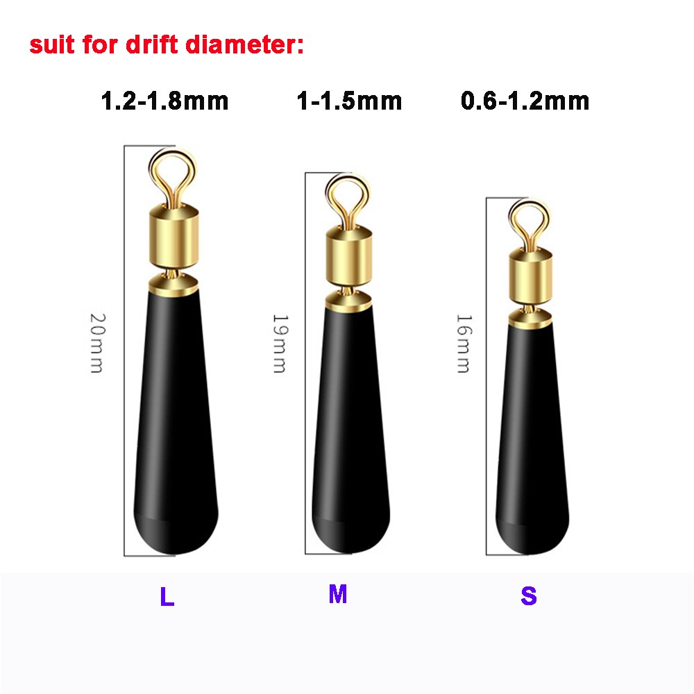 20 pcs Drift Fishing Floats Seat Copper Head Rubber Bobber For Led Fishing Float Rotation Buoy Seat