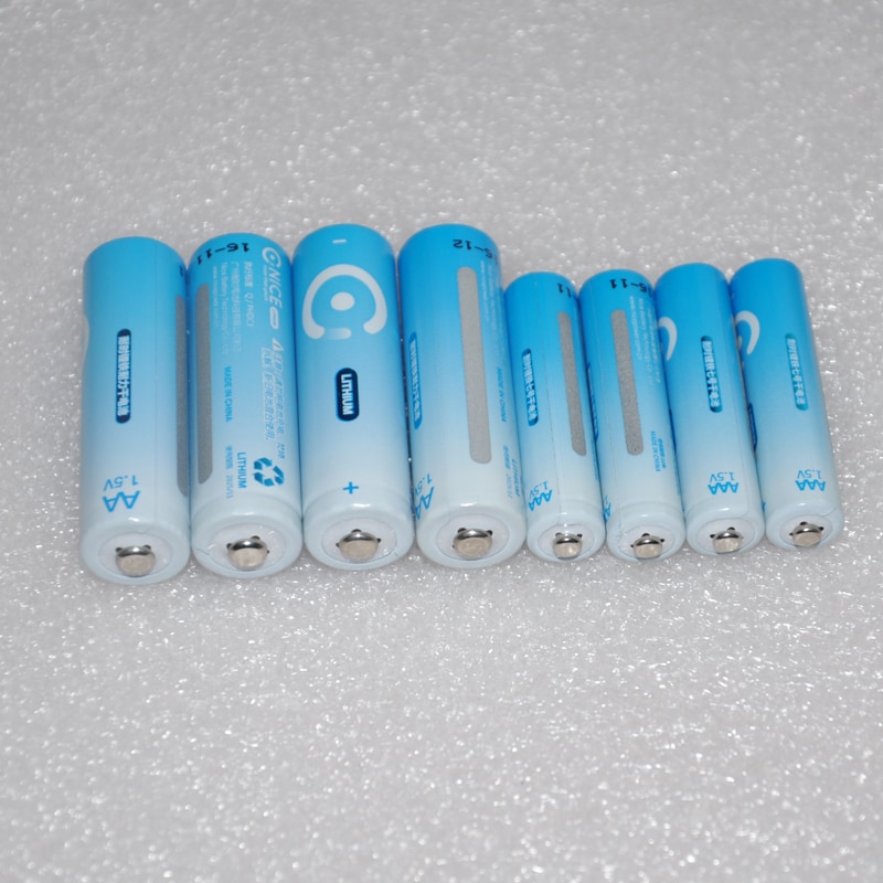 4PCS 1.5V AA Lithium battery 3000mah LR6 AM3 2A LiFeS2 cell + 4PCS AAA 1100mah dry battery for camera toys electric shaver