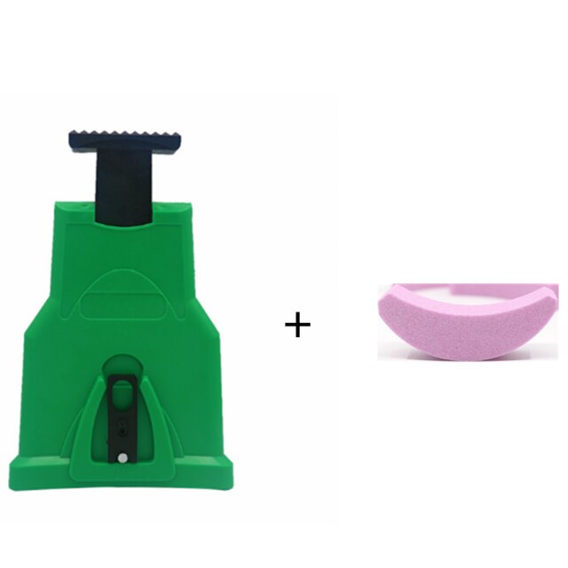 Affûteuse de dents de scie à chaîne affûtage de la chaîne système d'outil extérieur abrasif facile Durable affûtage rapide à montage sur barre: Green 1 x stones