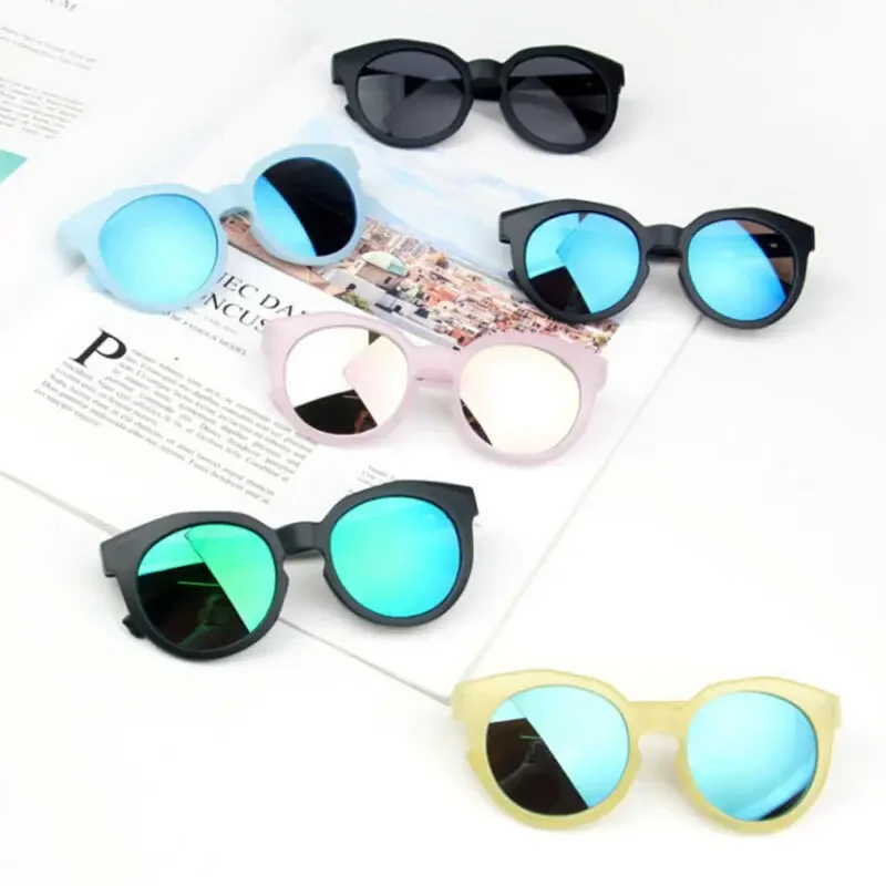 MOONBIFFY 2023 gafas de sol para niños y niñas, lentes brillantes, protección UV400, gafas de sol encantadoras para bebés de 2 a 8 años, novedad