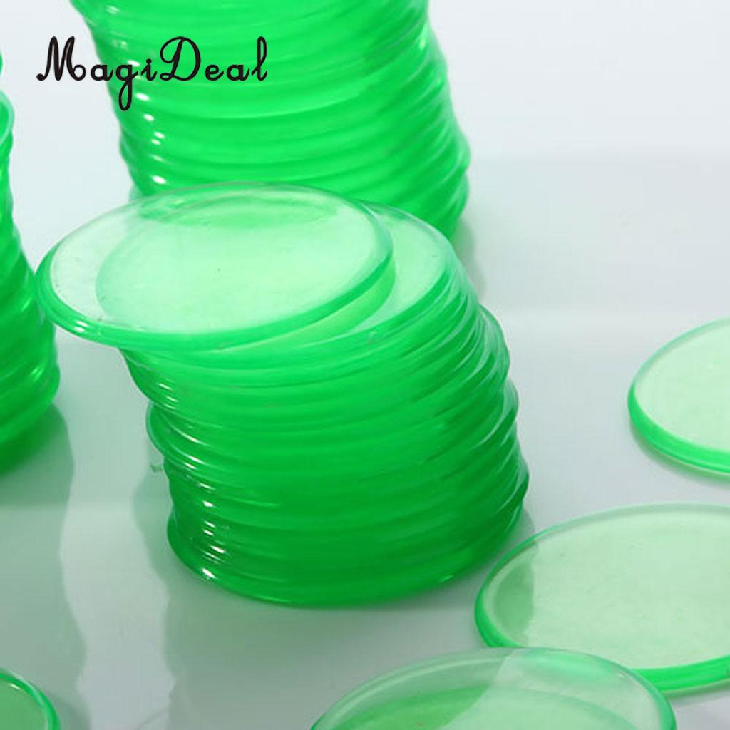 Magideal top 100 stk pro count bingo poker chips markører til klasseværelset karneval bingo spil kort 3cm 6 farver