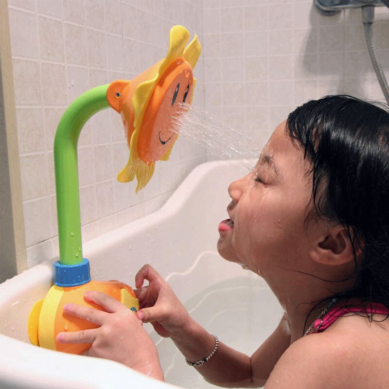 neueste Heiße Baby Schlecht Spielzeug freundlicher Sonnenblumen sprühen Wasser Dusche Badewanne Wasserhahn freundlicher Schlecht Spielzeug