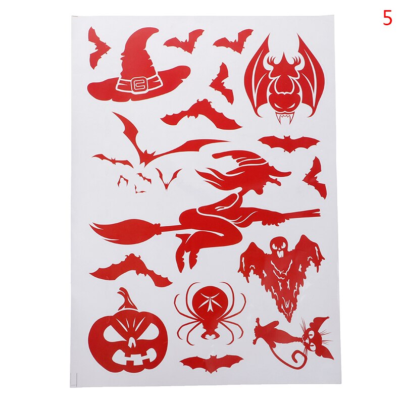 Horror Blood Handprint Decal Glass Window Sticker Home Decor Removable Halloween Living Room Classroom Decorations Wall Stickers: Gold