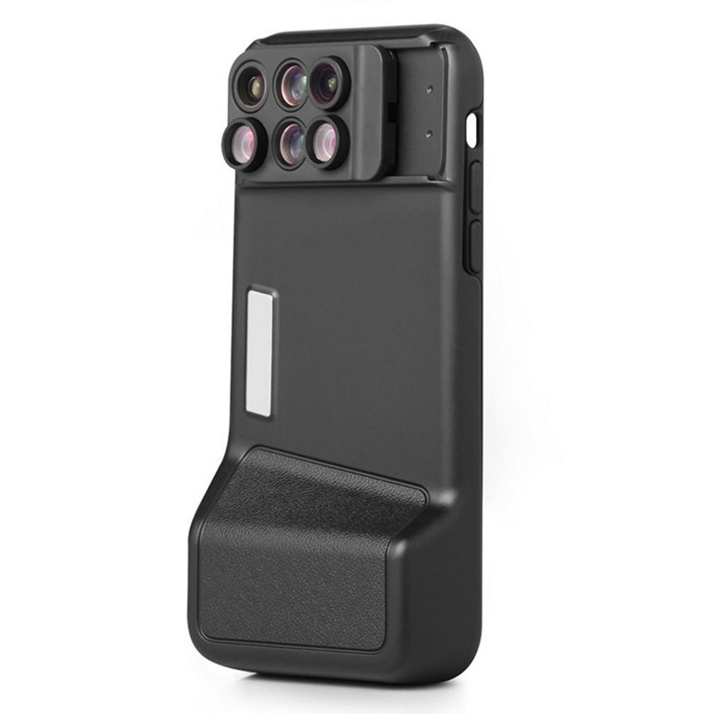 6 in 1 Mobile Phone Shell 6 Lens Bluetooth Version Wide Angle Macro Fish Eye Long Focus Mobile Phone Lens for Apple iPhone X