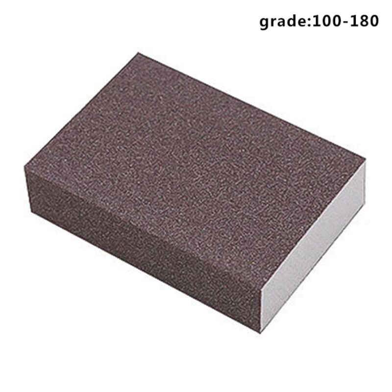 Sponge sand block Woodworking polishing Elastic grinding block High-density sponge block Emery sponge sandpaper Abrasive: 100-180