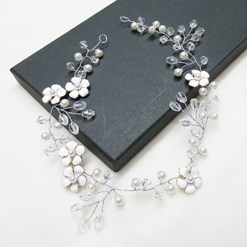 Braut Haar Zubehör Simulierte Schallendes Haar Kämme Hochzeit Haar Zubehör Schmuck Handgemachte Webart Haar Ornamente Kopfschmuck: 018GKY