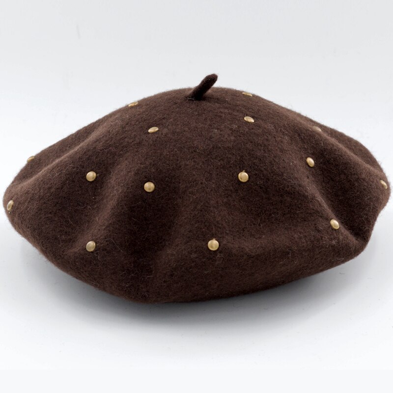 100%  vintage varm ull vinter dam basker fransk konstnär mössa mössa för söt tjej vår och höst hattar