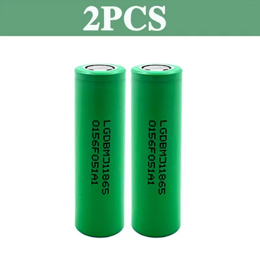 Original INR18650 MJ1 3500mAh 3.7V 25A High Drain Rechargeable Battery for Power Tools Flashlights DIY | Fast Charger Included: Beige