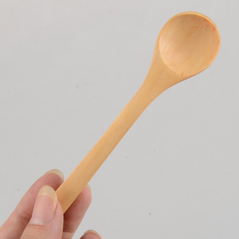 20 Mini Cuillères En Bois Naturel - 9,7cm - Pour Épices, Café, Thé - Bambou