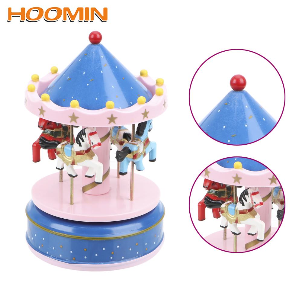 Carousel Box Christmas Wedding Birthday Merry-go-round music boxes Music Boxes Home Decoration