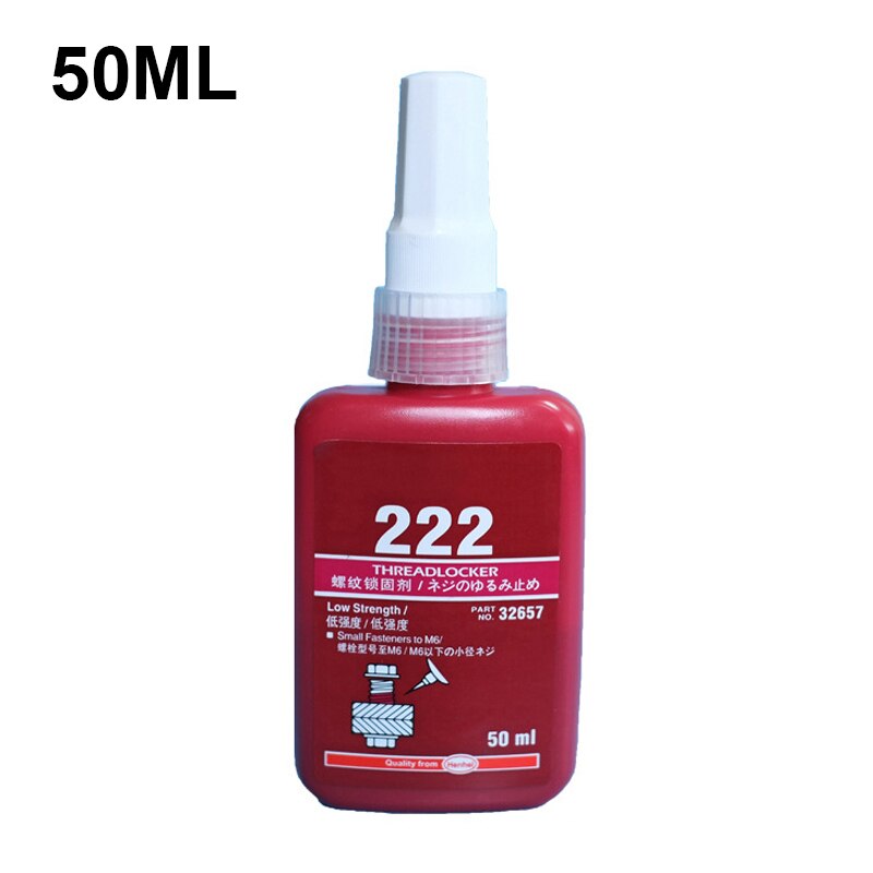 50ML High Strength Threadlocker Anaerobic Adhesive Glue 271 272 Locking Adhesive Metal Screw Anaerobic Adhesive Anti-corrosion: 222