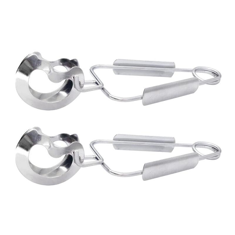 2pcs Stainless Steel Snail Tongs Spring Seafood Tong Food Serving Clamp Kitchen Utensil for Restaurant Hotel