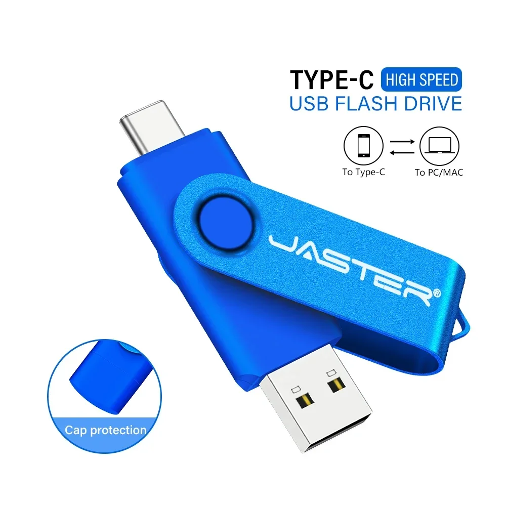 TYPE-C USB Flash Drive 128GB Free Key Chain Pen Drive 64GB Business Red Memory Stick Real Capacity U Disk Blue 32G