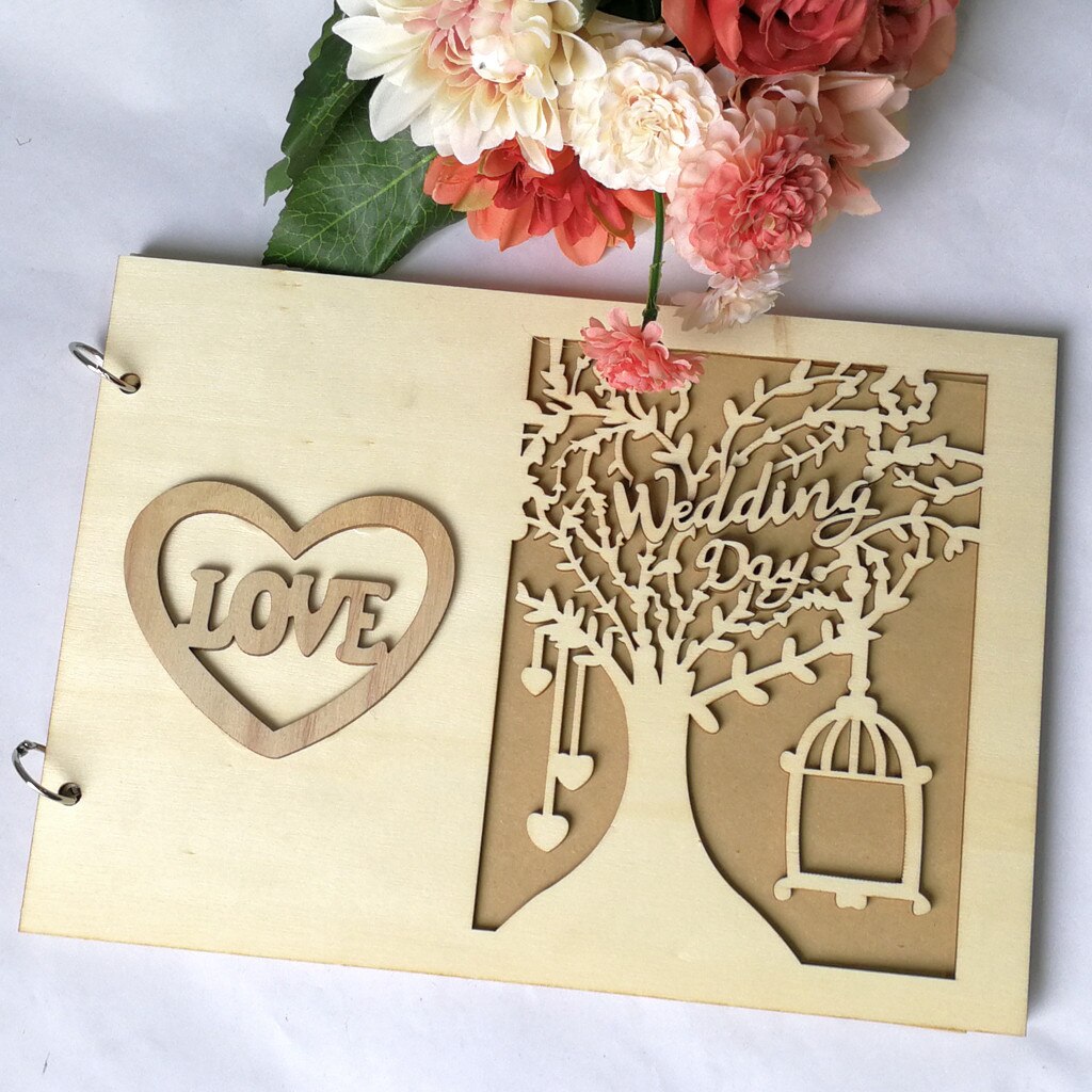 1Pcs Guest Book Memorable Simple Message Board Sign Book for Wedding Party May#18: D