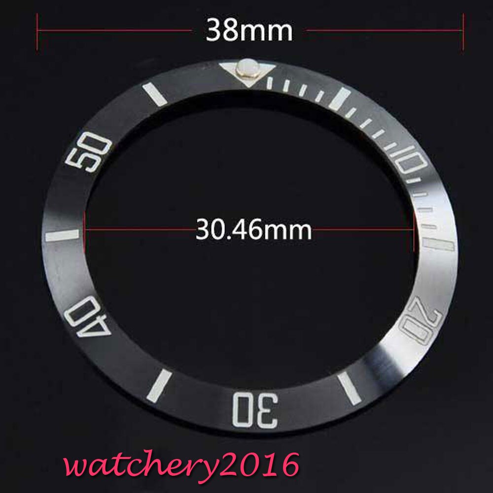 38mm Red Black Blue Green Ceramic / Titanium Bezel Insert Fit GMT Automatic Watch