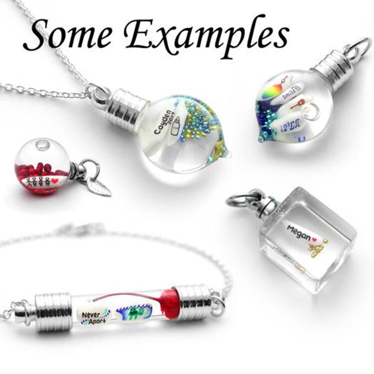 2pc 6mm mischen bilden glas Phiole Anhänger (metall kappe mit gummi stecker Mini glas charme/flasche miniatur fläschchen schmuck halskette