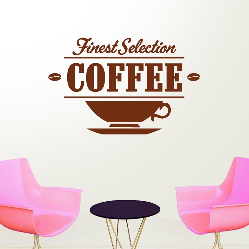 Coffee Shop Sticker Bean Decal Cafe Cup Vinyl Art Wall Decals Decor Mural Decoration Break Coffee Glass Decals CAFE1016
