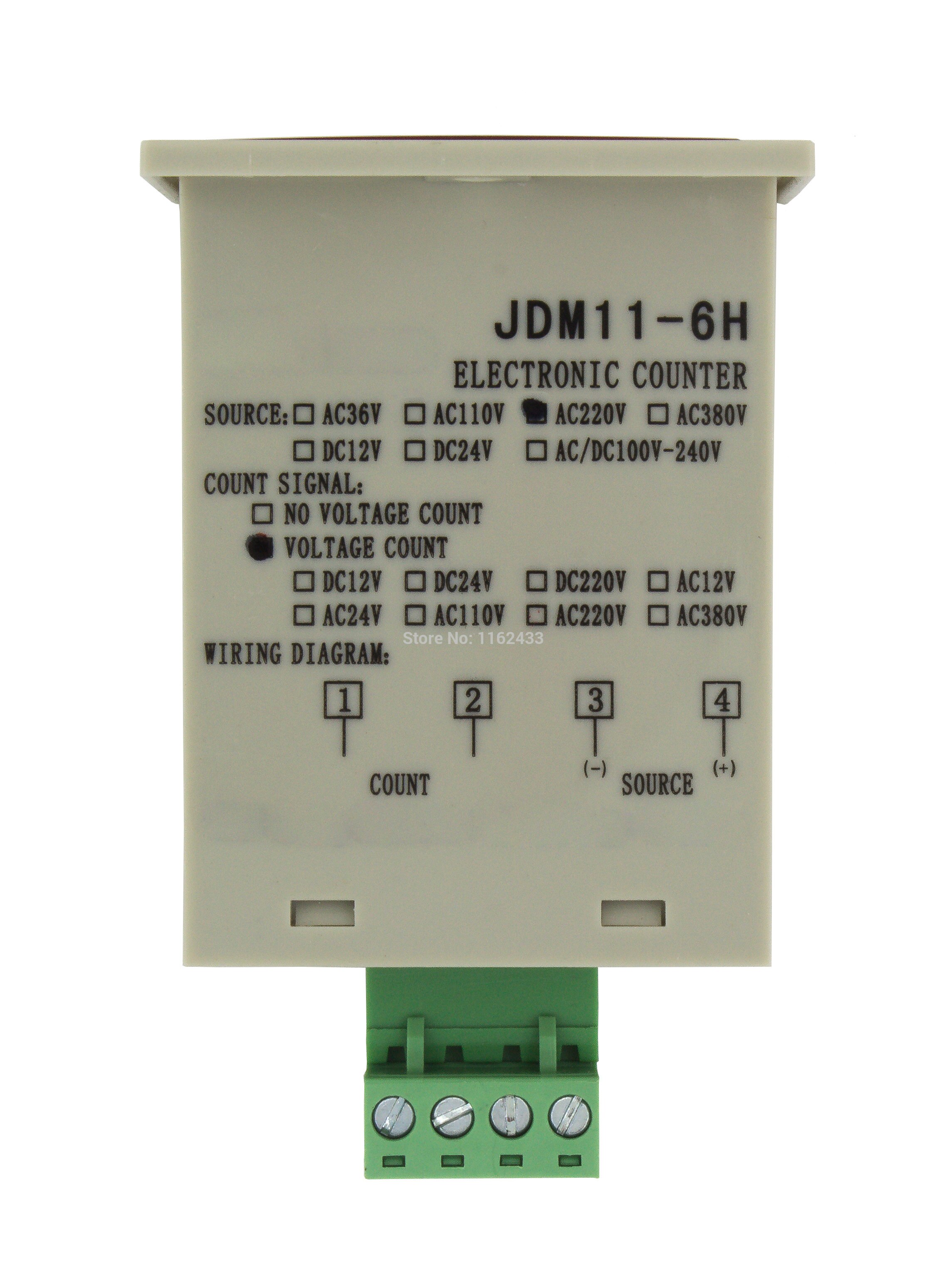 JDM11-6H AC 220V 110V 380V 36V AC/DC 24V 12V digital electronic counter relay JDM11 voltage level input production counter