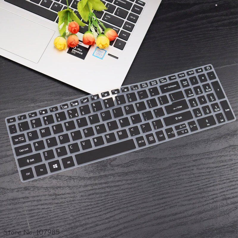 Housse de protection de clavier d&#39;ordinateur portable, pour Acer Aspire 3 A317-32 A317-33 A317-51 A317-51G A317-51K A317-51KG A317-52-37N 15.6 pouces: Black