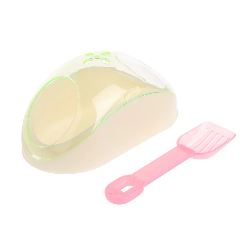 Litière en plastique pour animaux domestiques, Hamster, souris, bain de sable, Sauna, boîte de toilette avec pelle, toilettes pour animaux de compagnie: GN
