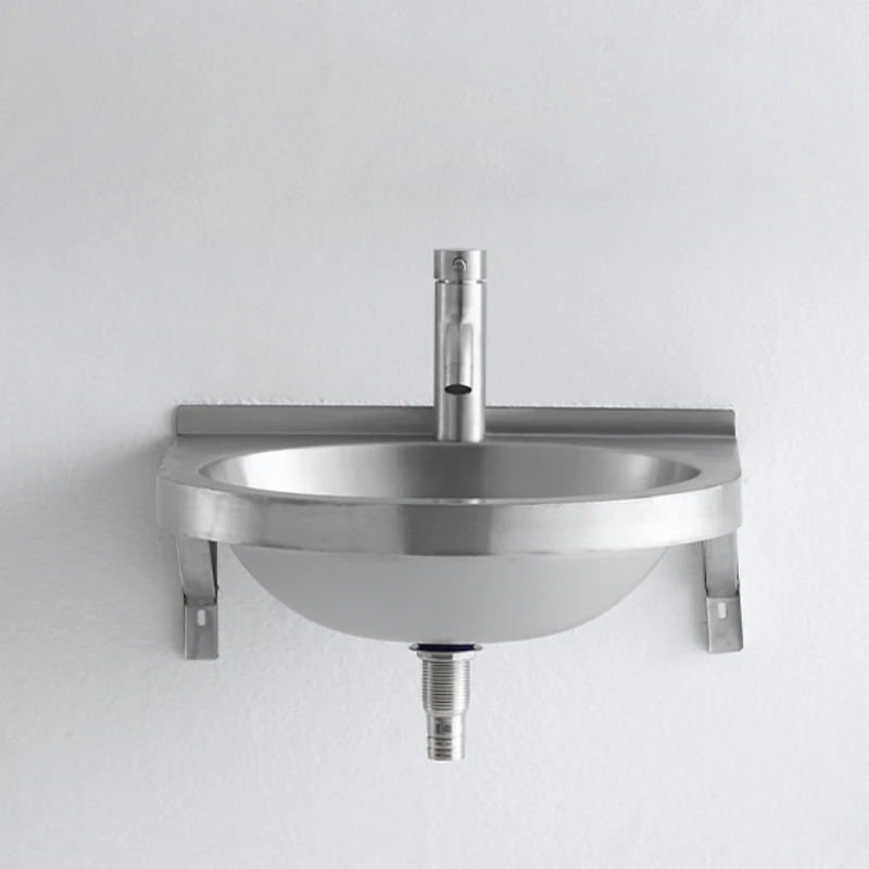 304 Stainless Steel Wash Basin Stain-Resistant Wall-Mounted Sink Large Opening Balcony Sink Rust-Free Bathroom Wash Basin