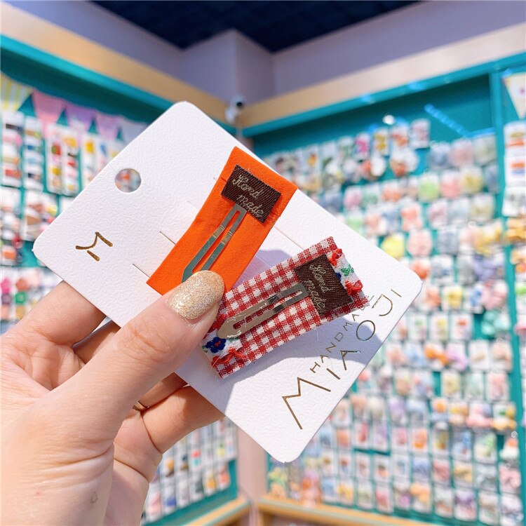 Horquilla cuadrada de encaje bordada para niñas, adorable y adorable horquilla de conejo de dibujos animados para niñas, horquilla con flecos de flores