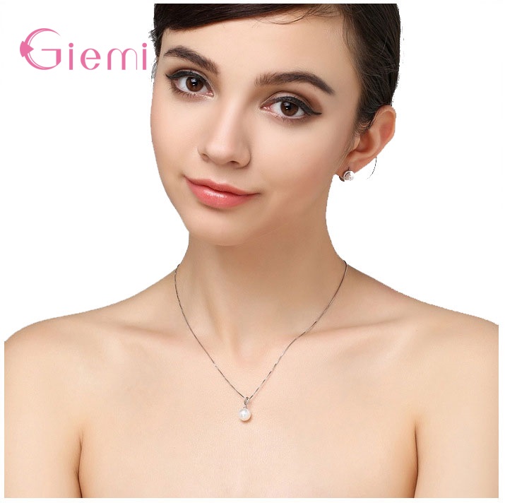 High Class Pearl Earrings Necklaces Original 925 Sterling Silver Party Women Jewelry Sets Buy 1 Get 2 free