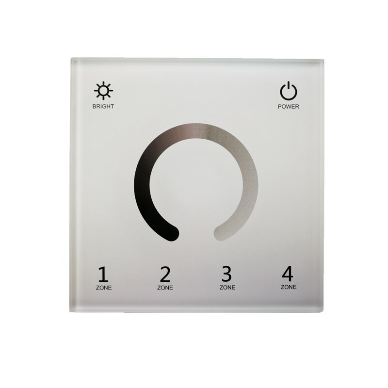 Tira dimmer led 230v 110v painel de toque, 4 zona wi-fi 2.4g rf remoto 12v único controle de tira colorida 8a, receptor sem fio: T11-W only