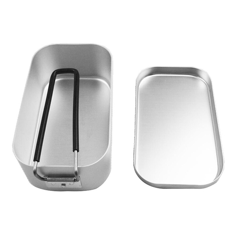 Aluminum Lunch Box with Handle Travel Portable Lightweight Thick Aluminum Case Lunch Box Kitchen Supplies