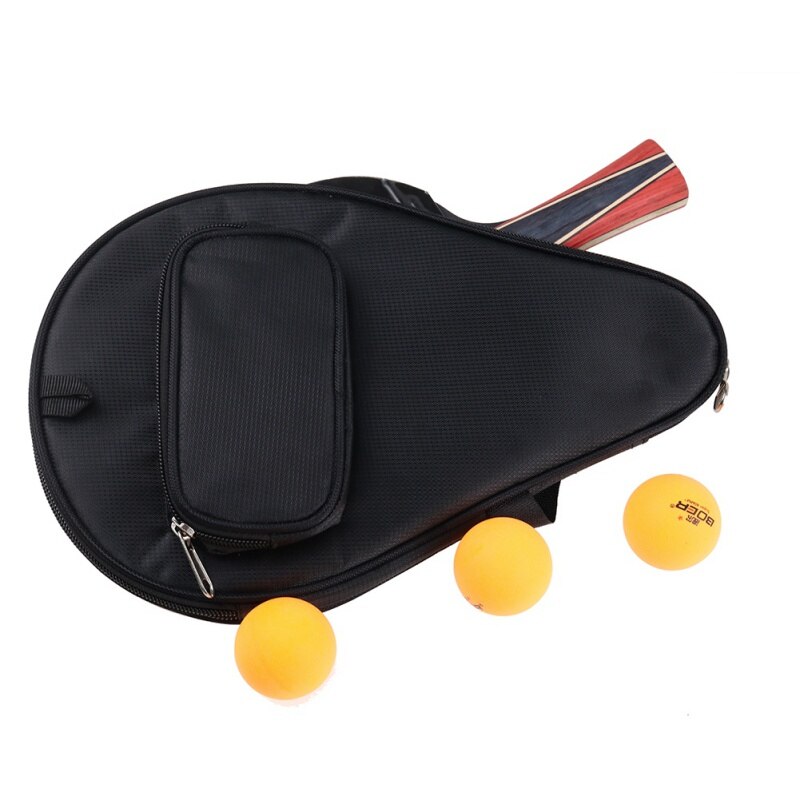 Portable Table Tennis Racket Bag Waterproof Table Tennis Racket Cover Paddle Ping Pong Paddle Pouch with Ball Case
