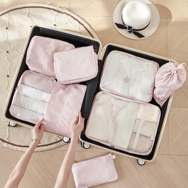 6 Stuks Koffer Organizer Verpakking Kubussen Reizen Kit Accessoires Bagage Opbergzakken Schoenkleding Organizer Toilettas Mannen Vrouwen
