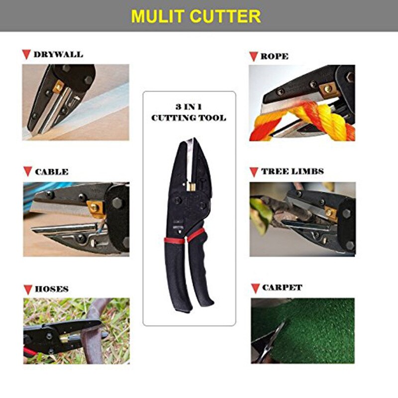 Stripping Scissor Cutting Hand Tools Pliers Cutter Multi Tool Stainless Steel 3 in 1 Portable Cutting Tool