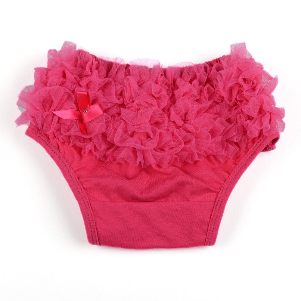 Abwe Baby Meisjes Ondergoed Roze Baby Meisjes Knickers Ruche Slipje Bloeiers Luier Cover - S