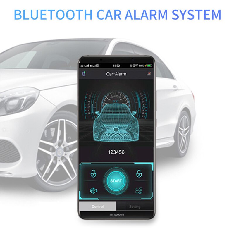 Mobiele Telefoon App Afstandsbediening Deurslot Auto Alarm Bluetooth Swing Keyless Entry Centrale Vergrendeling Auto Anti-Thef Universele pke