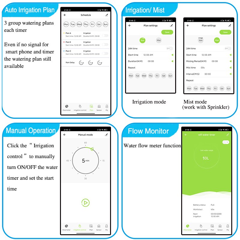 Wifi Tuya Automatic Smart Home Programmable Drip Garden Watering Irrigation Timer System Controller Programmer Valve for Garden